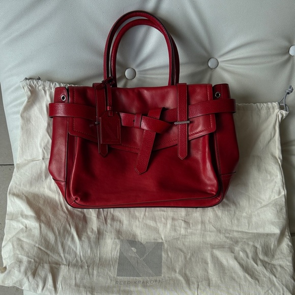 NWOT Reed Krakoff Boxer Tote Red Leather - Picture 2 of 11